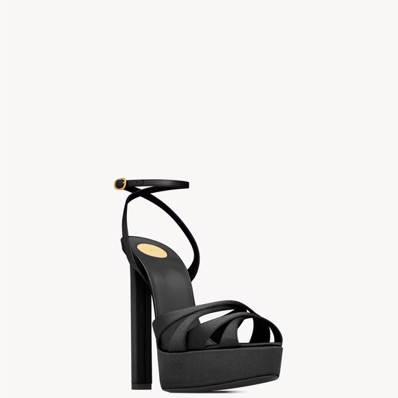 Saint Laurent Black Platform Heels - Picture 6 of 7